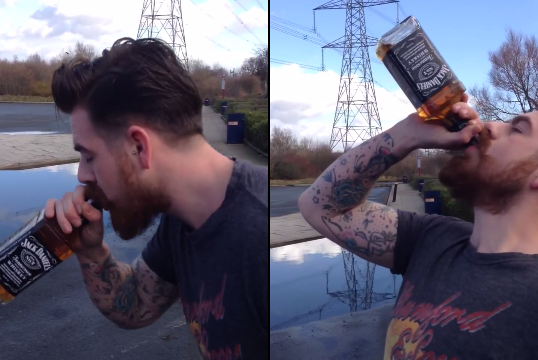 Muž vypil fľašu Jacka Danielsa na ex, VIDEO v článku